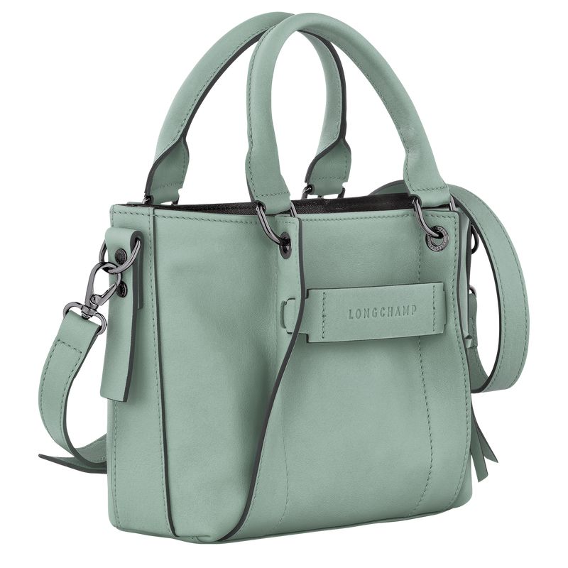 Longchamp 3D S Handtasche Damen Blau Grün | Deutschland-690GKCFTQ
