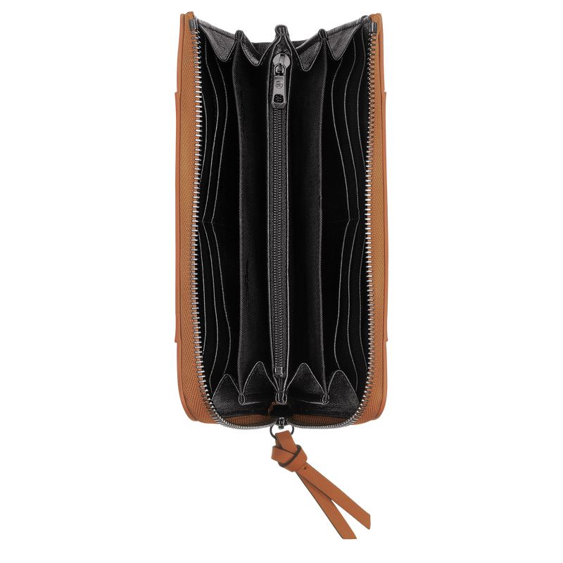 Longchamp 3D Zip Around Geldbörse Herren Beige | Deutschland-651JOZXAQ