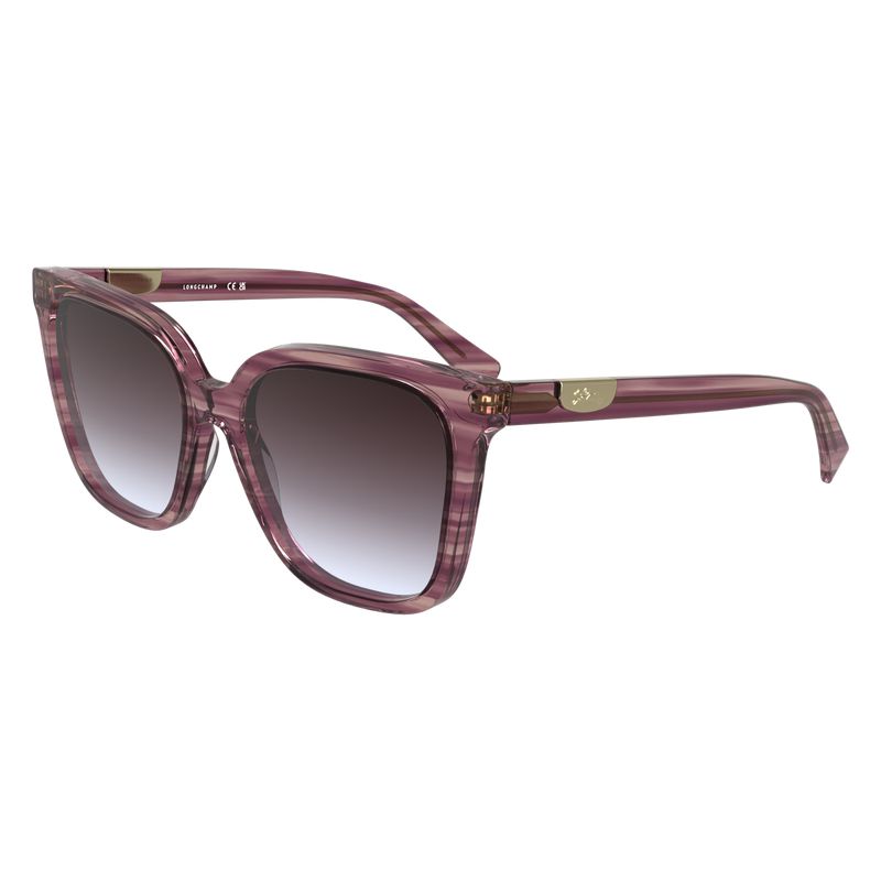 Longchamp Acetate Sonnenbrille Damen Weiß Lila | Deutschland-310EHBKFA