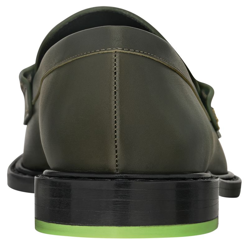 Longchamp Au Sultan Halbschuhe Damen Khaki | Deutschland-950DHEWVJ