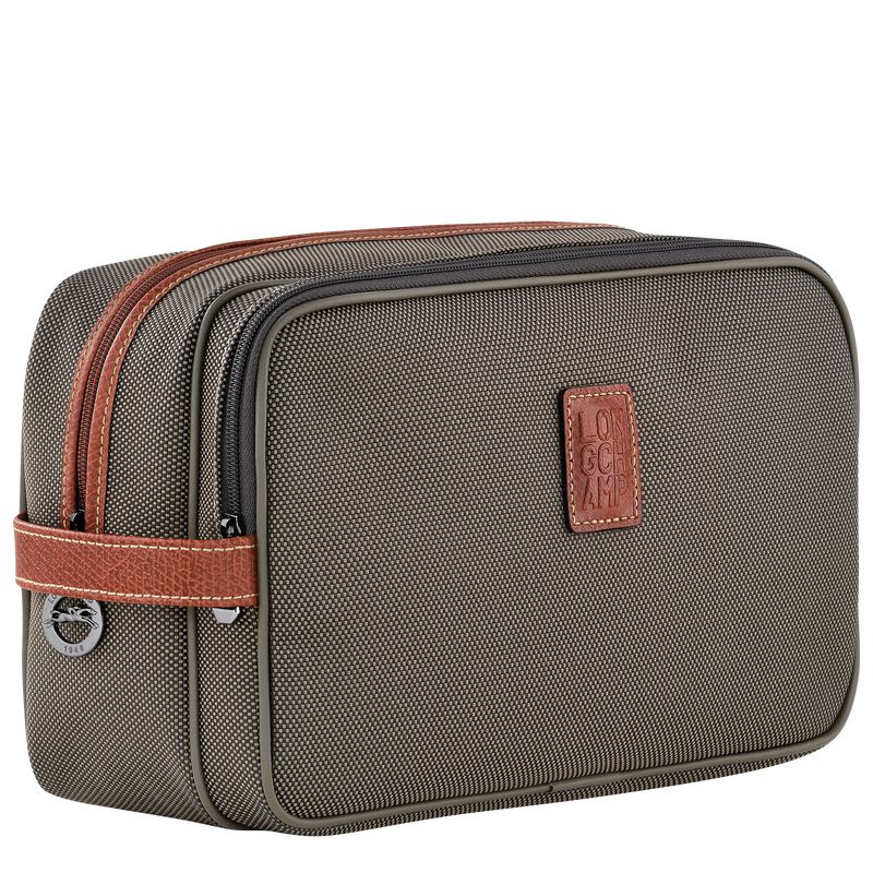 Longchamp Boxford Kulturbeutel Damen Braun | Deutschland-320OLSQIR