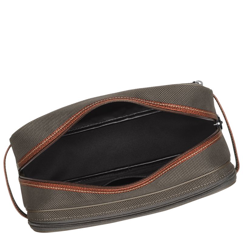 Longchamp Boxford Kulturbeutel Damen Braun | Deutschland-320OLSQIR