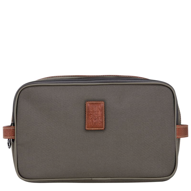 Longchamp Boxford Kulturbeutel Damen Braun | Deutschland-320OLSQIR