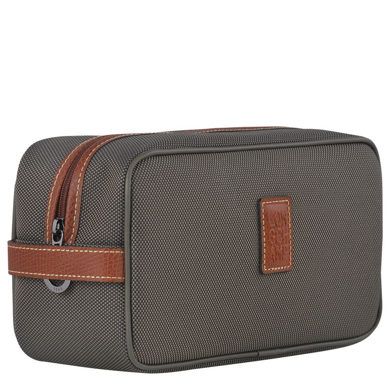 Longchamp Boxford Kulturbeutel Herren Braun | Deutschland-708ESDLKG
