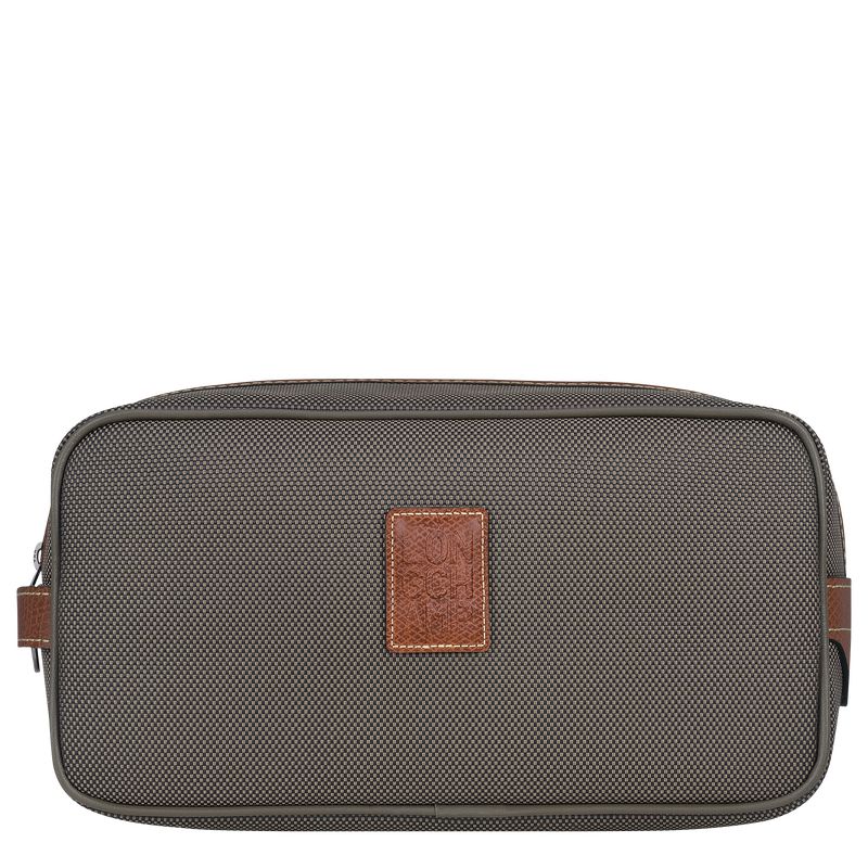 Longchamp Boxford Kulturbeutel Herren Braun | Deutschland-708ESDLKG
