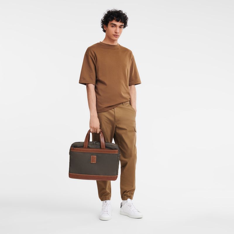 Longchamp Boxford L Aktentasche Herren Braun | Deutschland-310FJWEPT