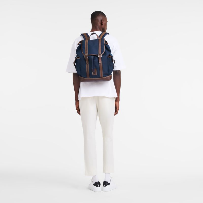 Longchamp Boxford Rucksack Herren Blau | Deutschland-346ZHYKSA