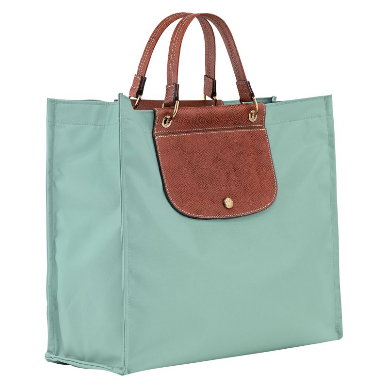 Longchamp Cabas L Tragetasche Damen Blau Grün | Deutschland-613CUOXSD
