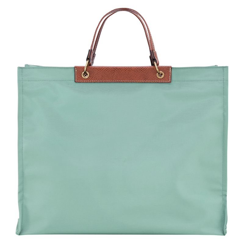 Longchamp Cabas L Tragetasche Damen Blau Grün | Deutschland-613CUOXSD