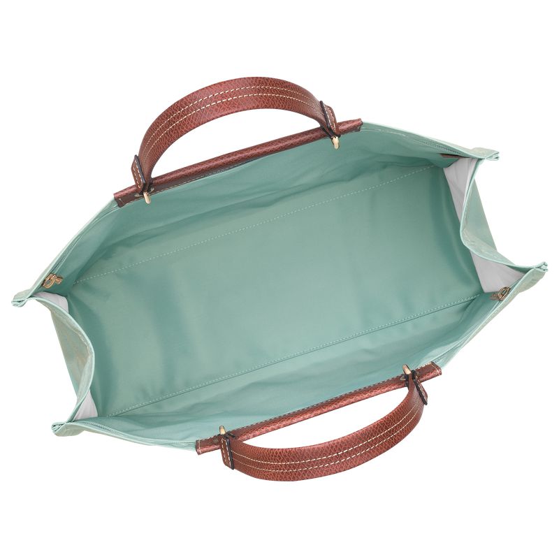 Longchamp Cabas L Tragetasche Damen Blau Grün | Deutschland-613CUOXSD