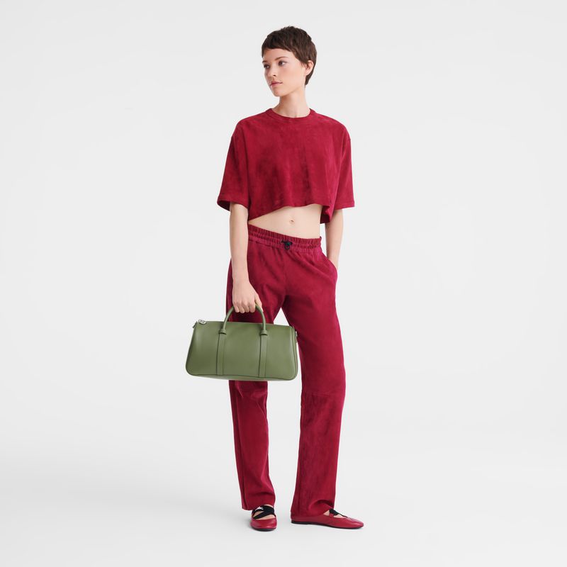 Longchamp Daylong L Handtasche Damen Grün | Deutschland-391KIOEDG