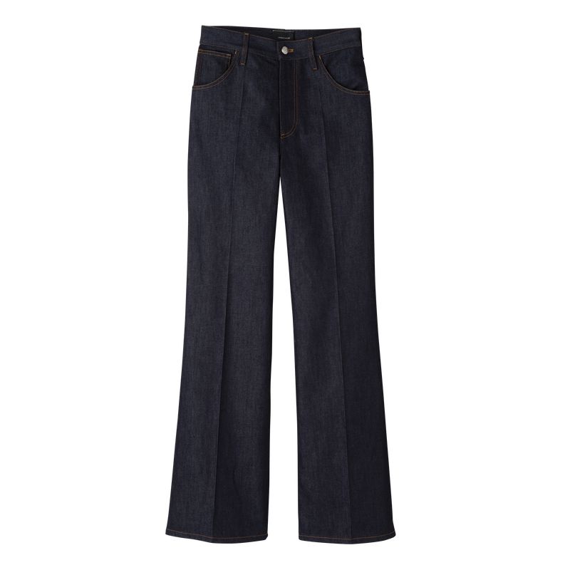Longchamp Denim Jeans Damen Blau | Deutschland-908URCOWH