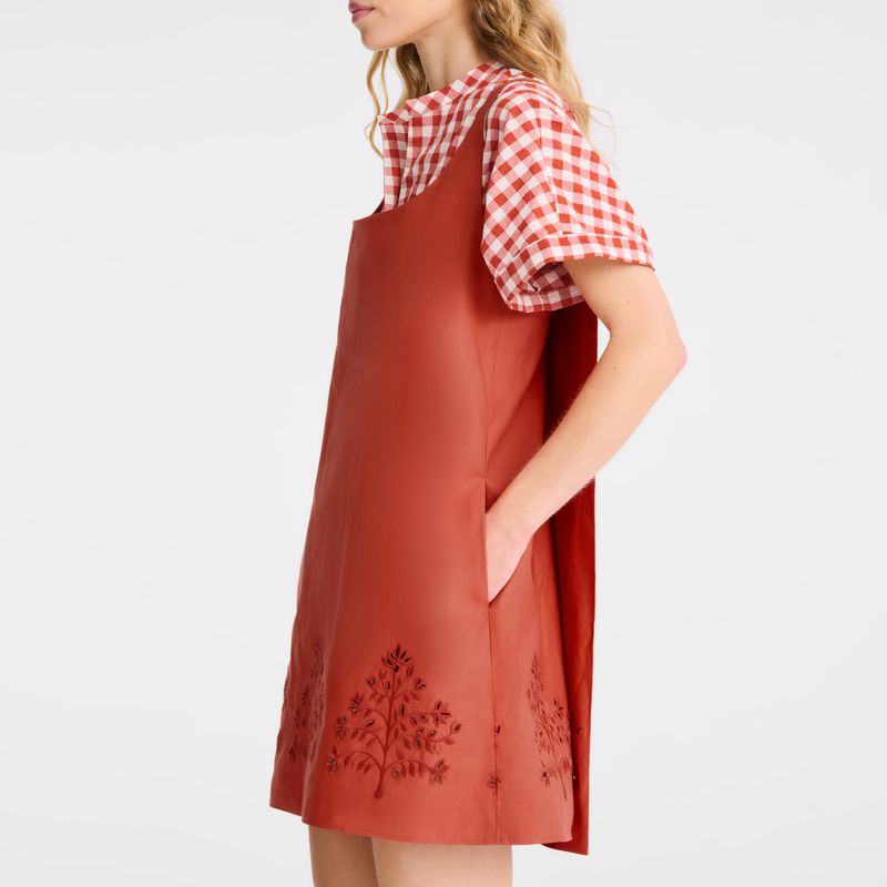 Longchamp Embroidered Canvas Kleid Damen Rosa | Deutschland-859FMWXAQ