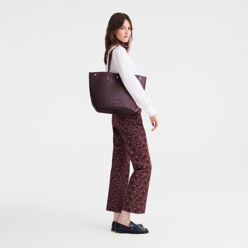 Longchamp Essential L Tragetasche Damen Dunkellila | Deutschland-705XACTSP