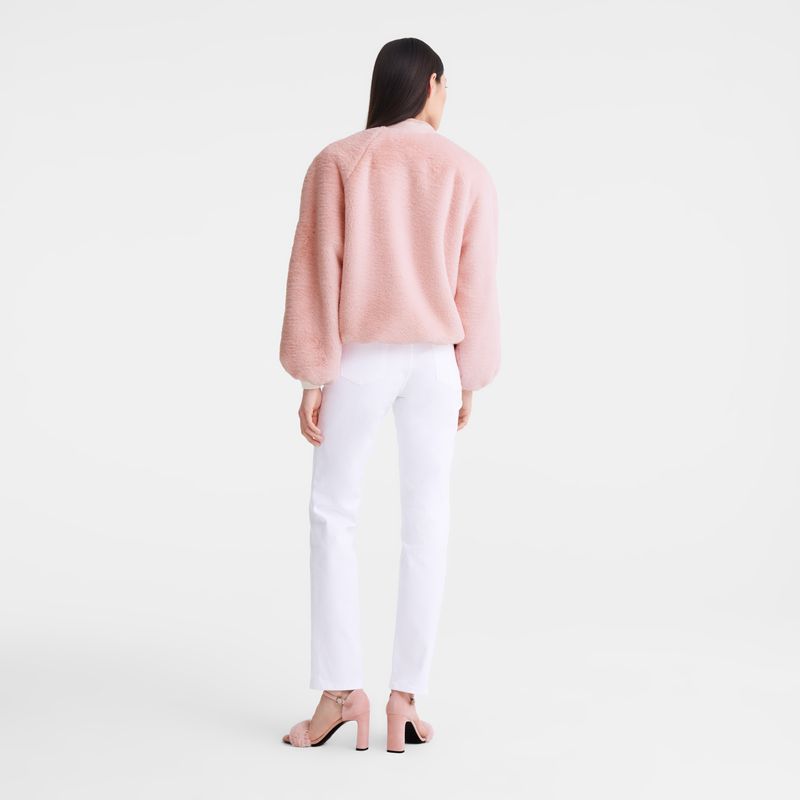 Longchamp Faux Fur Jacke Damen Rosa | Deutschland-975GNMQUS