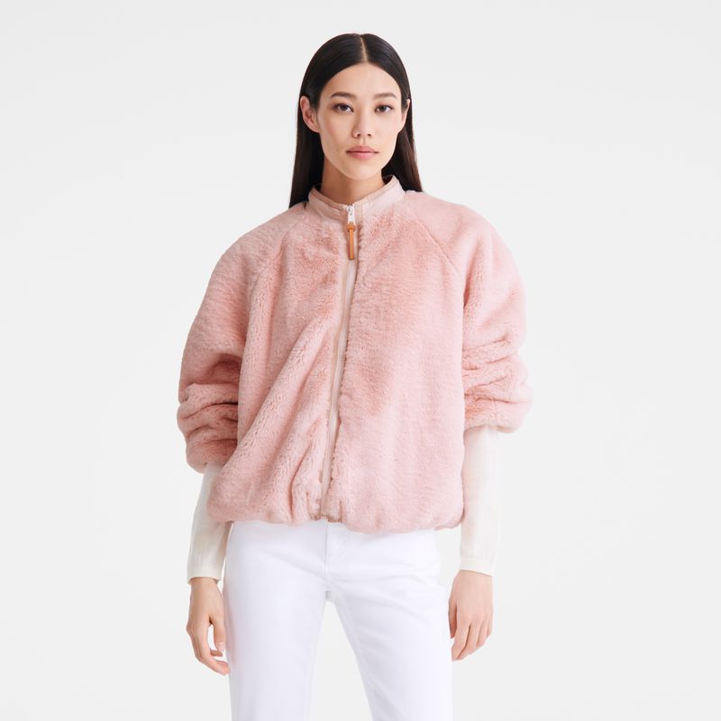 Longchamp Faux Fur Jacke Damen Rosa | Deutschland-975GNMQUS