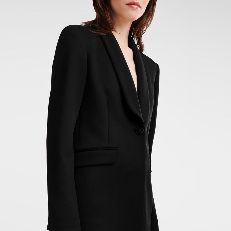 Longchamp Fitted Jacke Damen Schwarz | Deutschland-508JNSKDQ