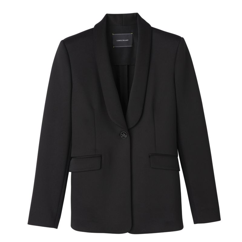 Longchamp Fitted Jacke Damen Schwarz | Deutschland-508JNSKDQ