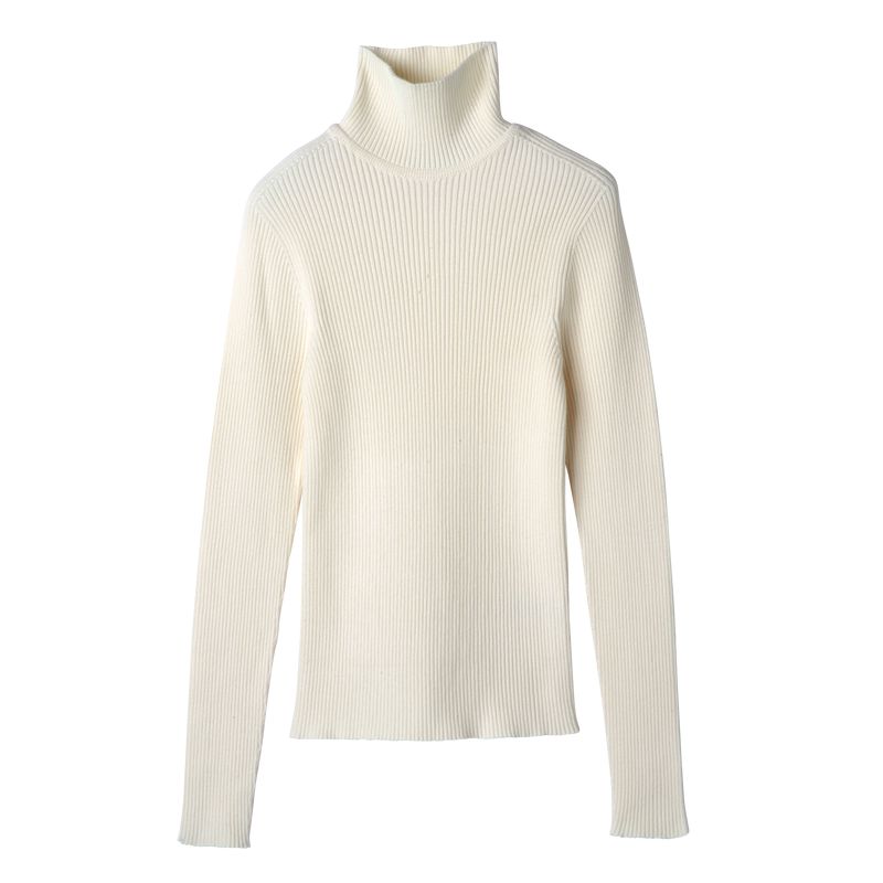 Longchamp High Collar Fitted Pullover Damen Weiß | Deutschland-046IZSKTL