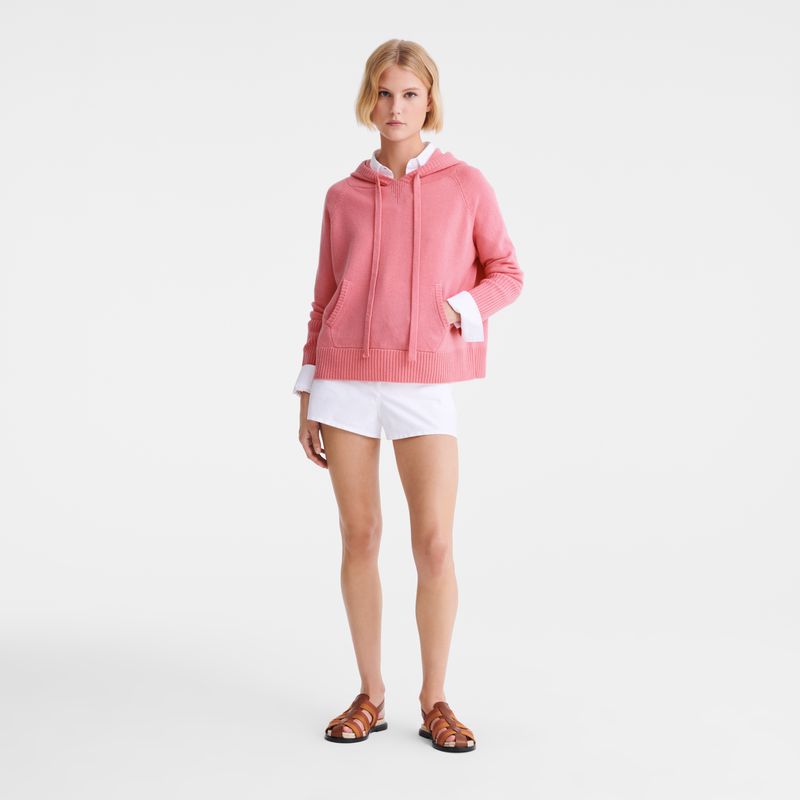Longchamp Hoodie Pullover Damen Rosa | Deutschland-842RHEUZC