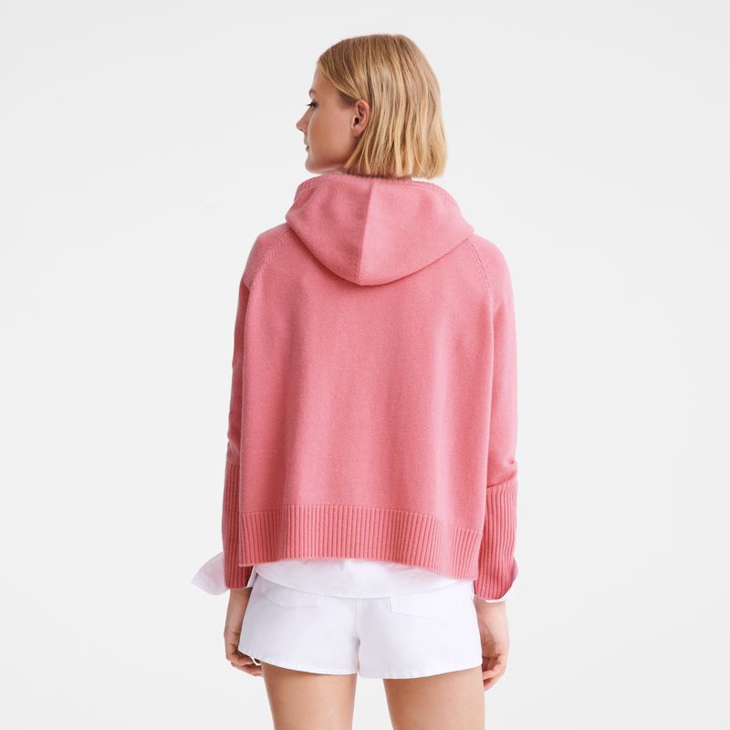 Longchamp Hoodie Pullover Damen Rosa | Deutschland-842RHEUZC