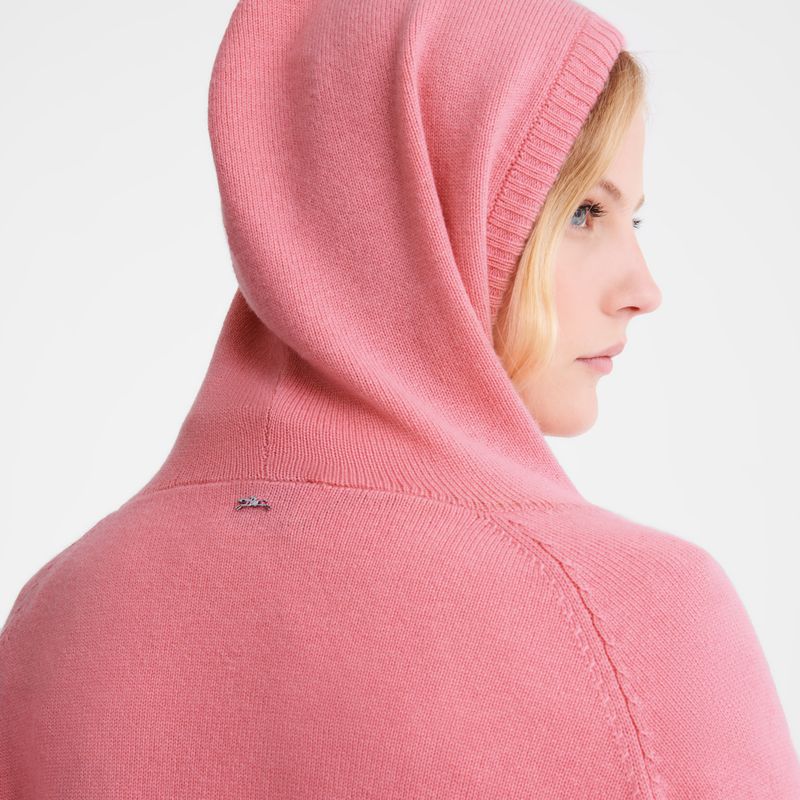 Longchamp Hoodie Pullover Damen Rosa | Deutschland-842RHEUZC