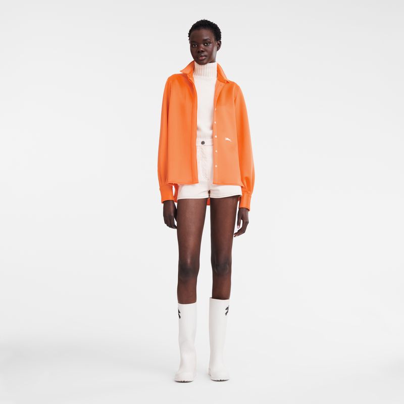 Longchamp Jersey Hemd Damen Orange | Deutschland-056ZESVFG