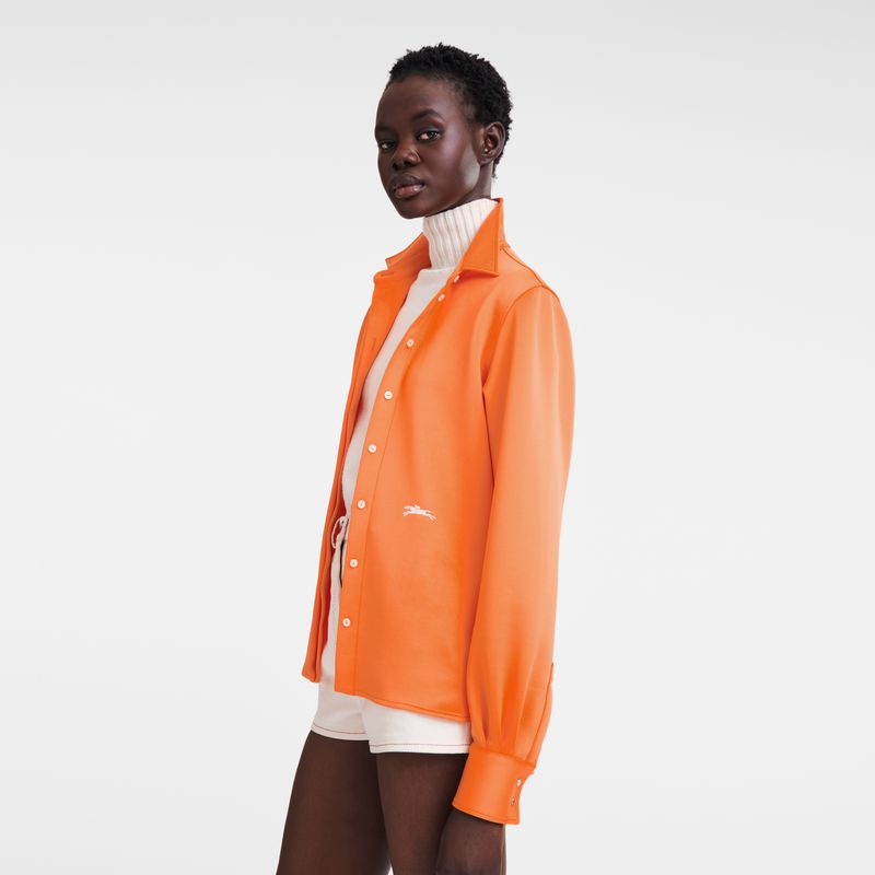 Longchamp Jersey Hemd Damen Orange | Deutschland-056ZESVFG