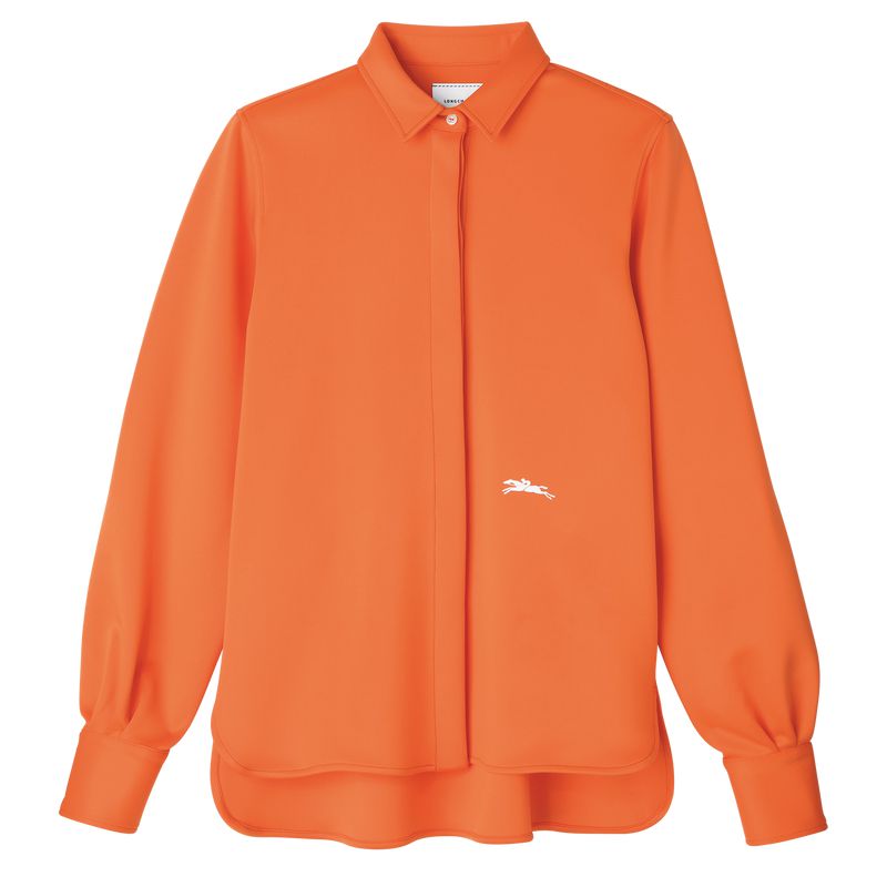 Longchamp Jersey Hemd Damen Orange | Deutschland-056ZESVFG