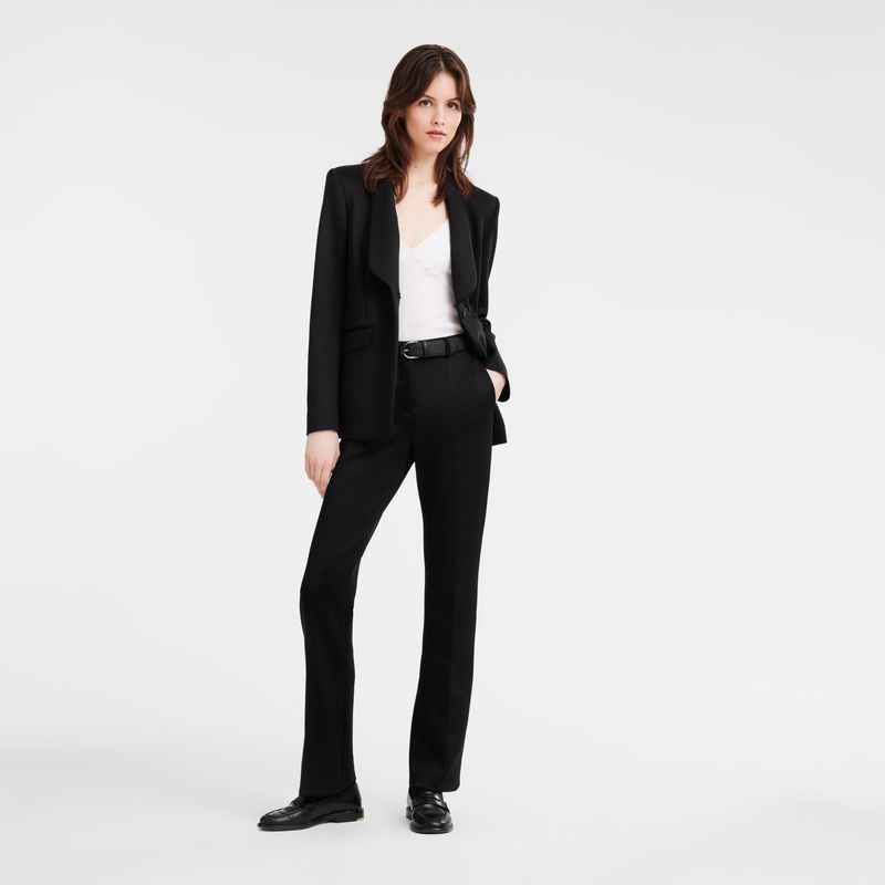 Longchamp Jersey Hose Damen Schwarz | Deutschland-230JWOHAV