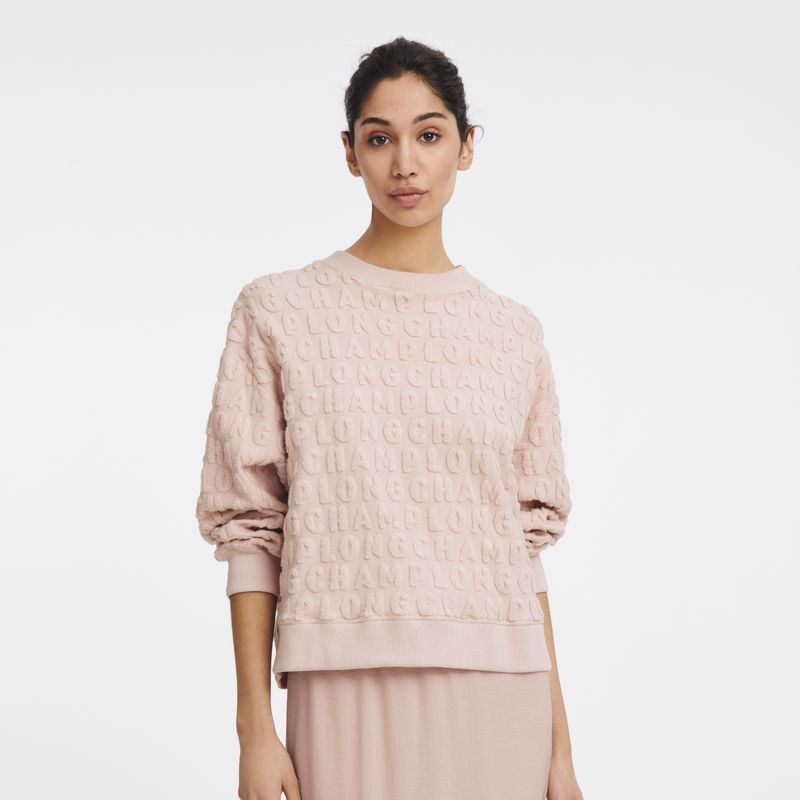 Longchamp Jersey Sweatshirt Damen Beige | Deutschland-079LXKYVJ