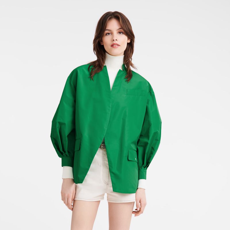 Longchamp Kimono Jacke Damen Grün | Deutschland-176XPMCHI