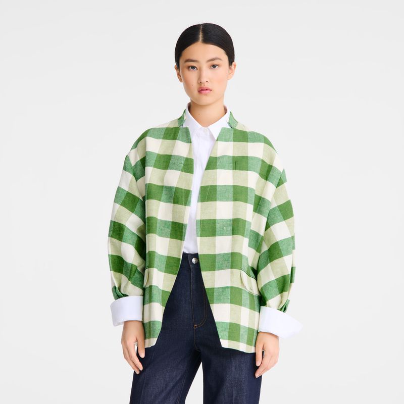 Longchamp Kimono Jacke Damen Grün | Deutschland-238JZFPIE