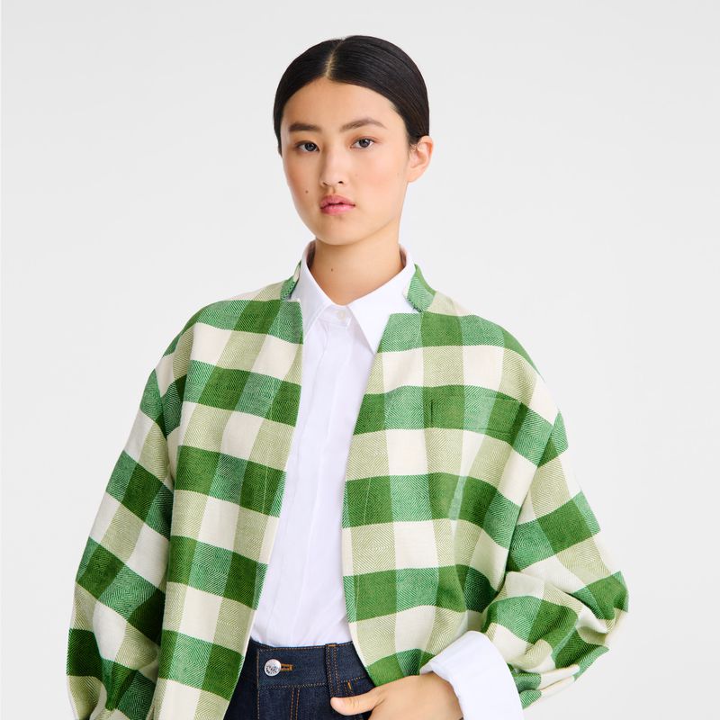 Longchamp Kimono Jacke Damen Grün | Deutschland-238JZFPIE