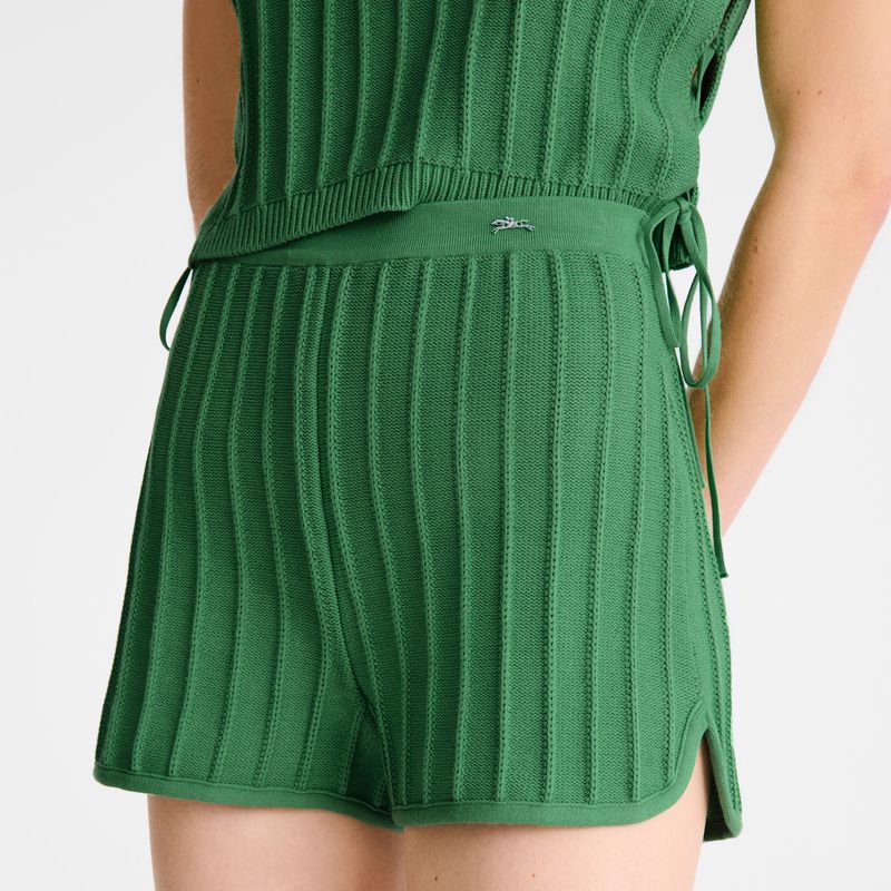 Longchamp Knit Kurze Hose Damen Grün | Deutschland-275OFZRTG