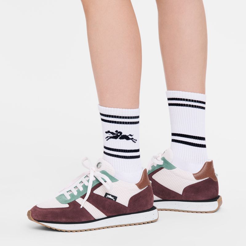 Longchamp Knit Socken Damen Weiß | Deutschland-785DXQUTJ