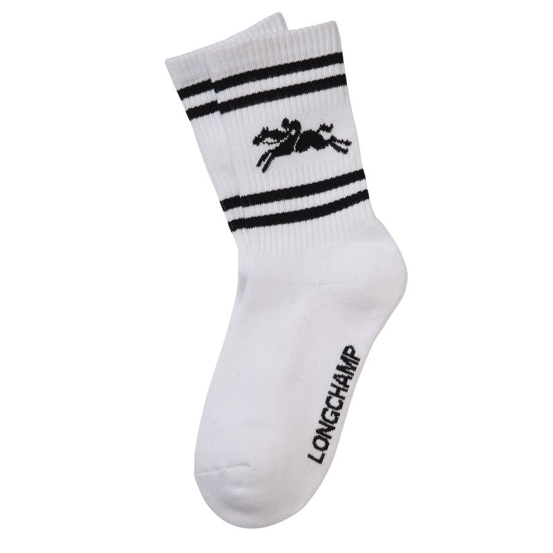 Longchamp Knit Socken Damen Weiß | Deutschland-785DXQUTJ