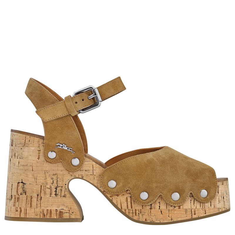 Longchamp La Cigale Sandalen Damen Braun | Deutschland-251DSOBAN