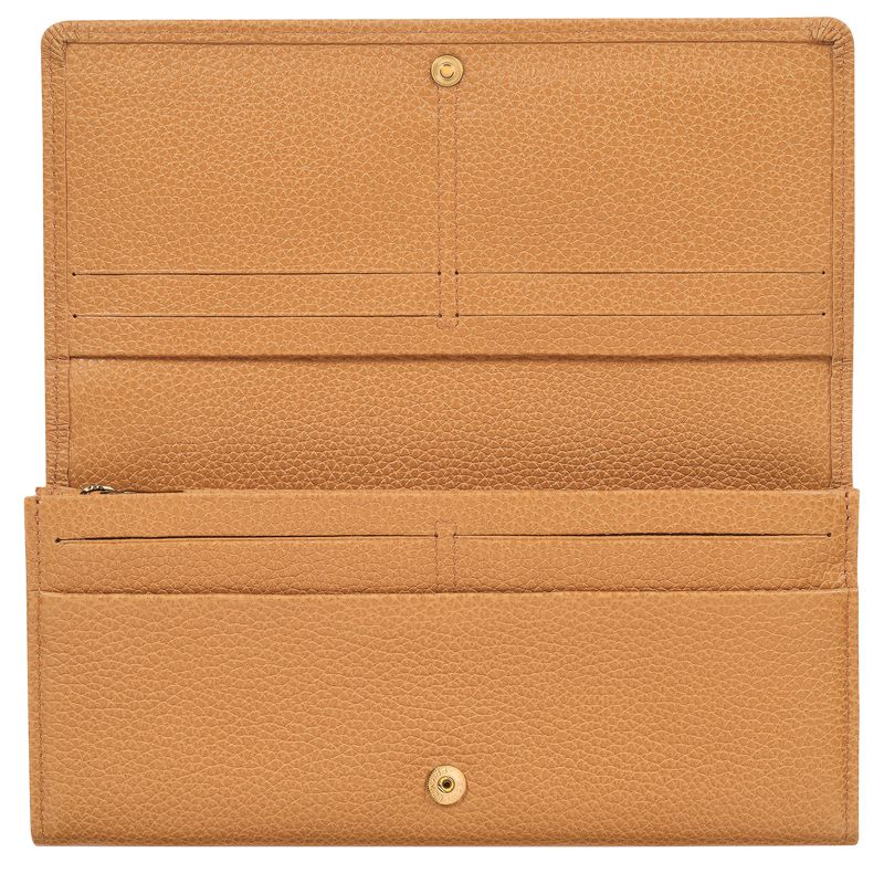 Longchamp Le Foulonné Continental Geldbörse Damen Braun | Deutschland-832TUHXGD