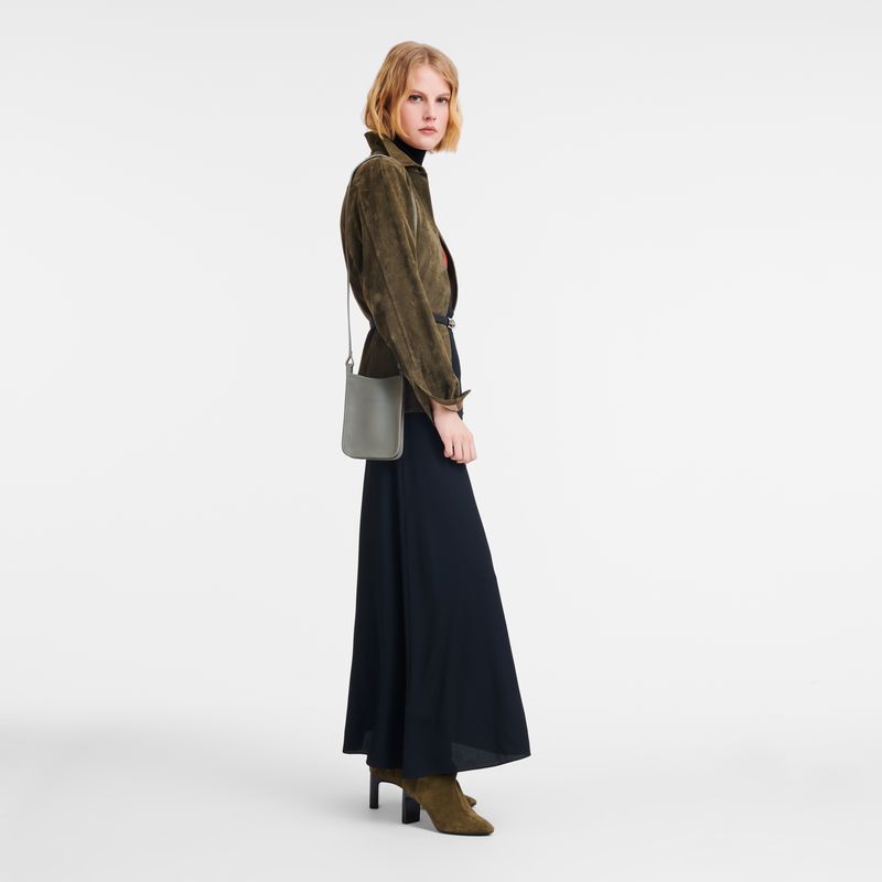 Longchamp Le Foulonné Handyhülle Damen Grau | Deutschland-253RLQUOX