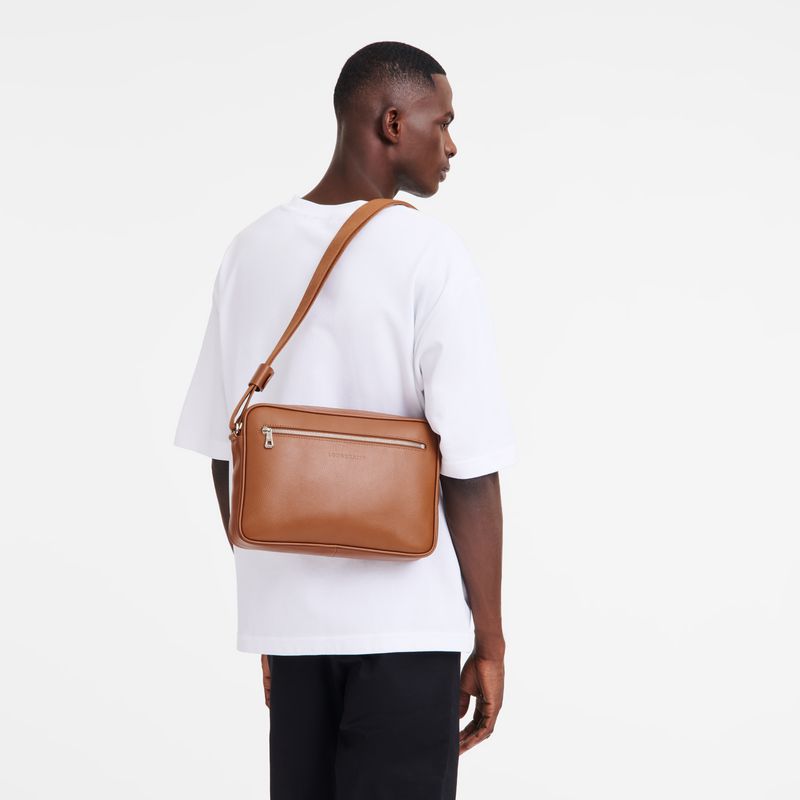 Longchamp Le Foulonné M Camera Umhängetasche Herren Braun | Deutschland-842RVMOLH