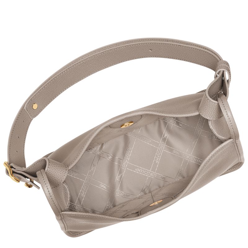 Longchamp Le Foulonné M Hobo Tasche Damen Grau | Deutschland-290BFOVHU
