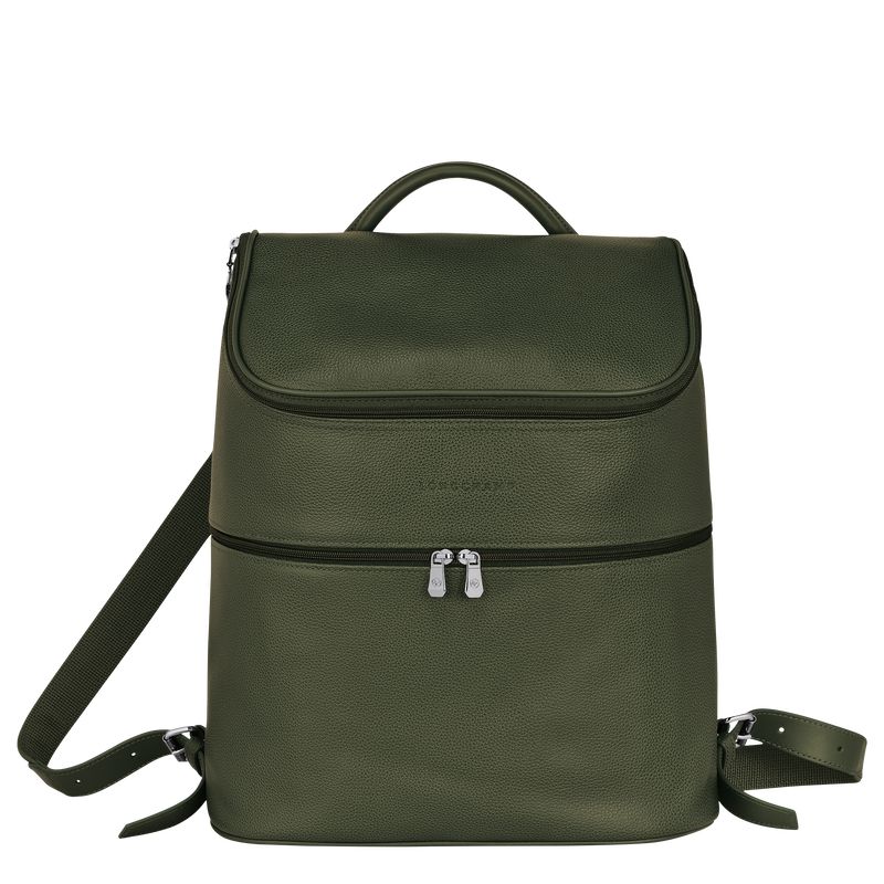 Longchamp Le Foulonné Rucksack Herren Khaki | Deutschland-691CKSRZA