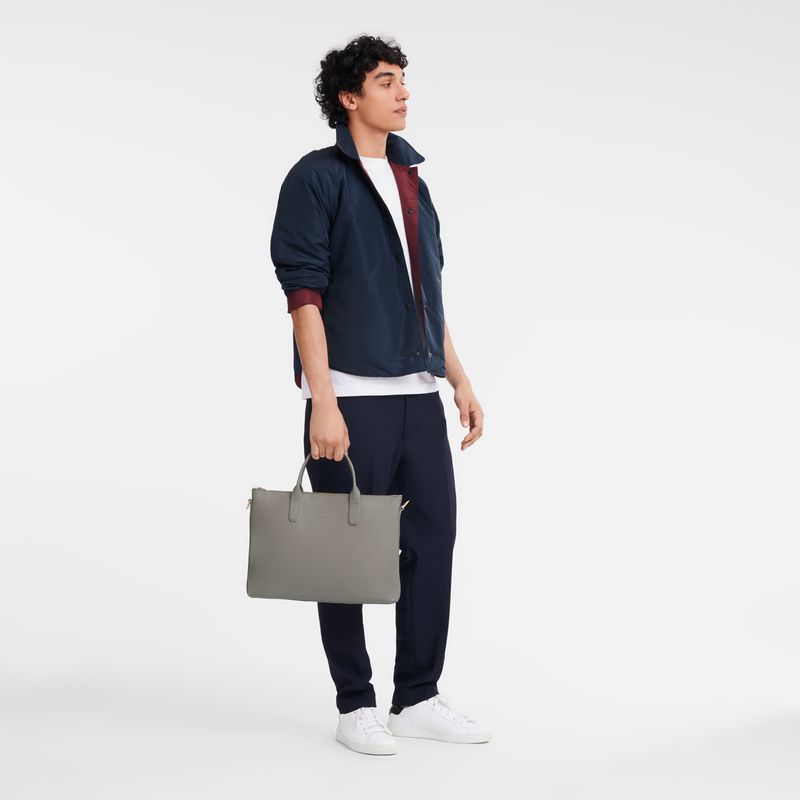 Longchamp Le Foulonné S Aktentasche Damen Grau | Deutschland-860YXQJZP