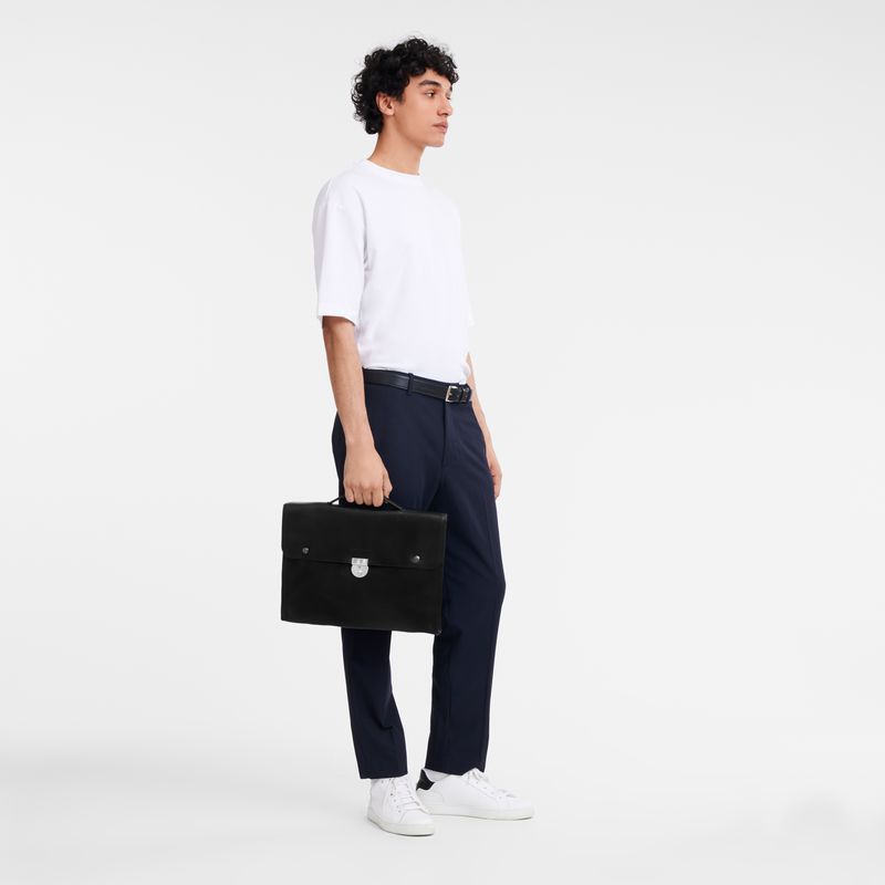 Longchamp Le Foulonné S Aktentasche Herren Schwarz | Deutschland-643DOZIJR