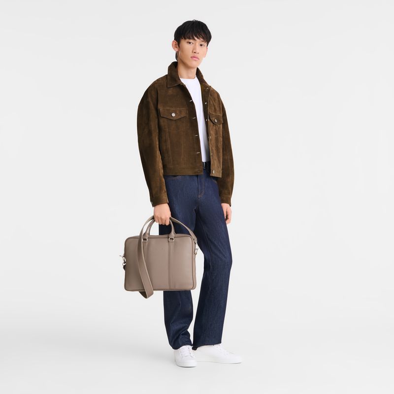 Longchamp Le Foulonné Xs Aktentasche Herren Beige | Deutschland-750YPHUME