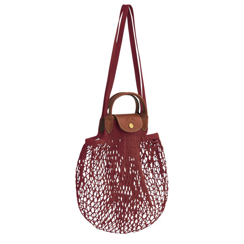 Longchamp Le Pliage Filet L Handtasche Damen Dunkelrot | Deutschland-359IWOKYZ