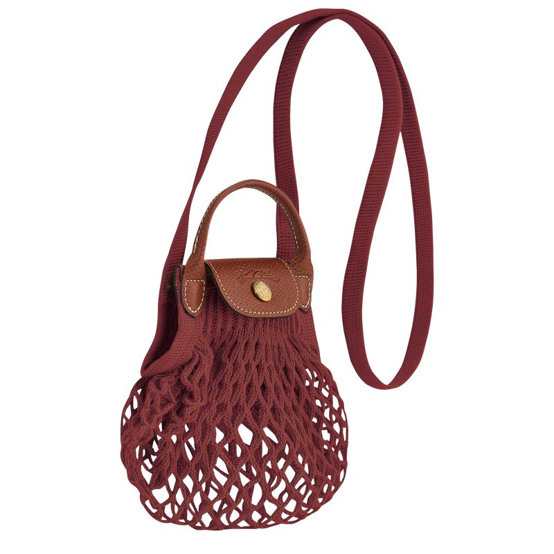 Longchamp Le Pliage Filet Xs Handtasche Damen Dunkelrot | Deutschland-519XETGKB