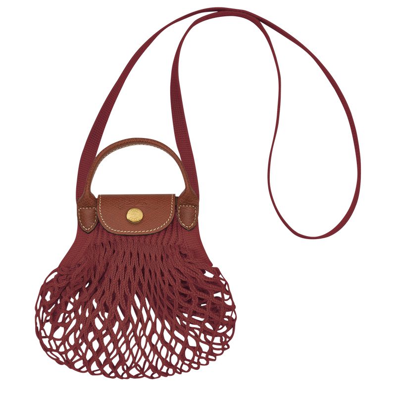 Longchamp Le Pliage Filet Xs Handtasche Damen Dunkelrot | Deutschland-519XETGKB