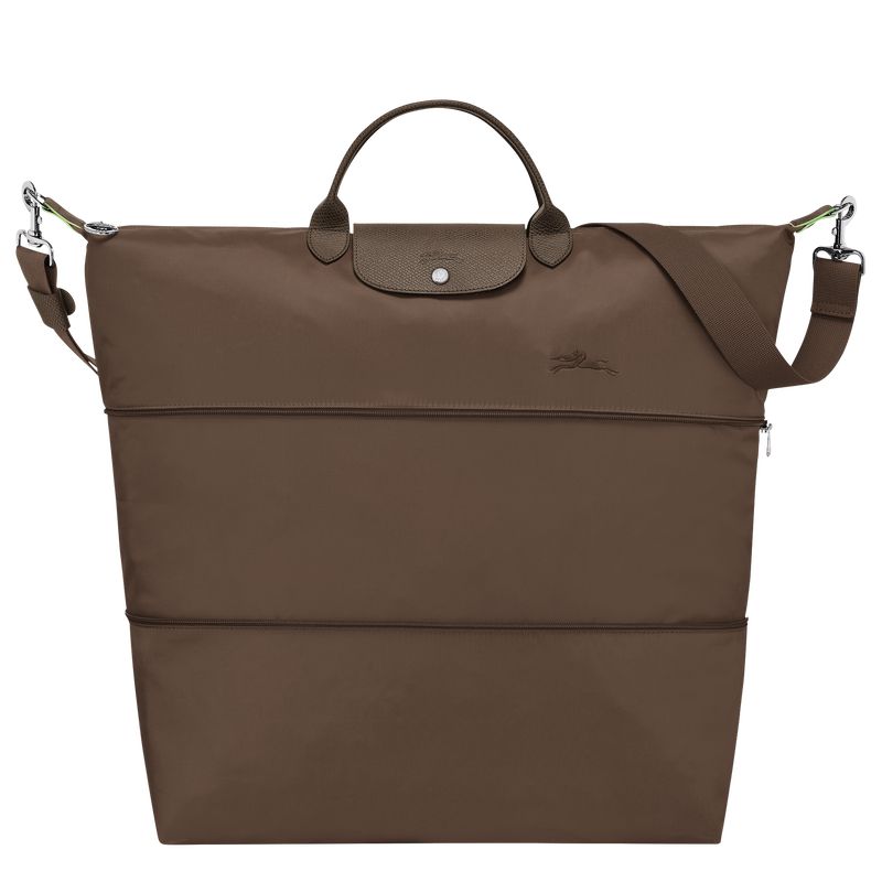 Longchamp Le Pliage Green Expandable Reisetasche Herren Dunkelbraun | Deutschland-063JSRLEH